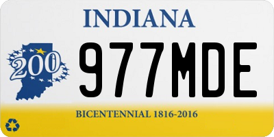 IN license plate 977MDE