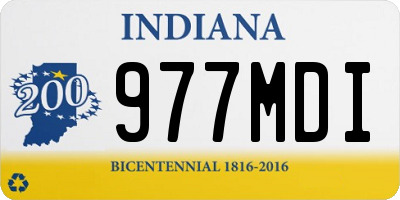IN license plate 977MDI