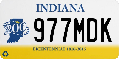 IN license plate 977MDK