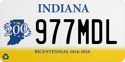 IN license plate 977MDL