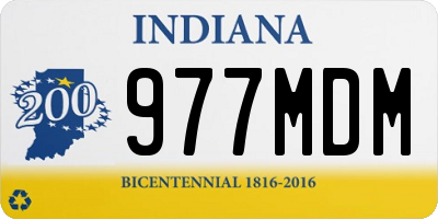 IN license plate 977MDM