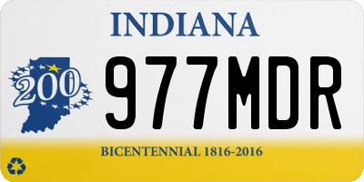 IN license plate 977MDR
