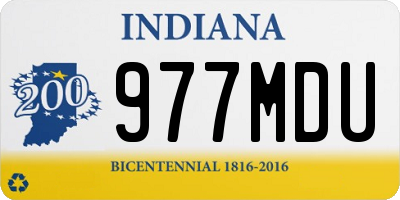 IN license plate 977MDU