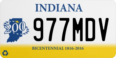 IN license plate 977MDV