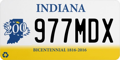 IN license plate 977MDX