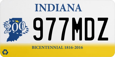 IN license plate 977MDZ