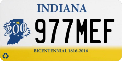 IN license plate 977MEF