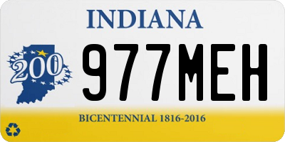 IN license plate 977MEH