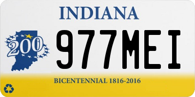 IN license plate 977MEI