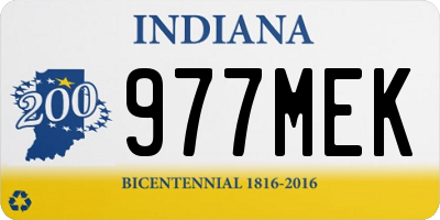 IN license plate 977MEK