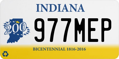 IN license plate 977MEP