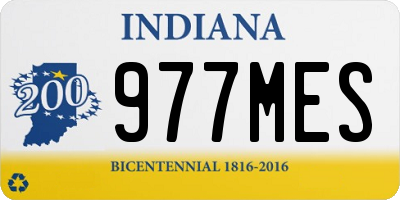 IN license plate 977MES