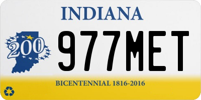 IN license plate 977MET