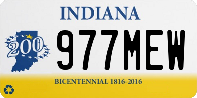 IN license plate 977MEW