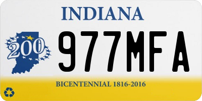 IN license plate 977MFA