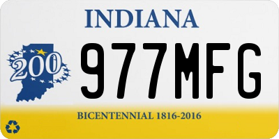 IN license plate 977MFG