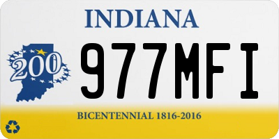 IN license plate 977MFI