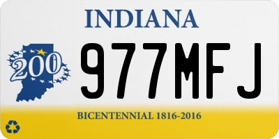 IN license plate 977MFJ