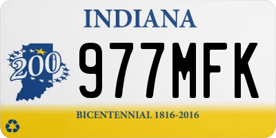 IN license plate 977MFK