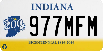 IN license plate 977MFM