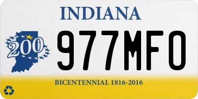 IN license plate 977MFO