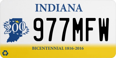 IN license plate 977MFW