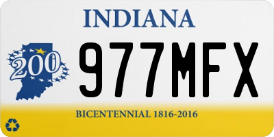 IN license plate 977MFX
