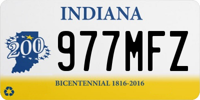IN license plate 977MFZ