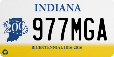 IN license plate 977MGA