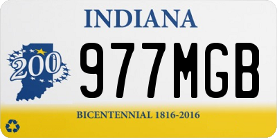 IN license plate 977MGB