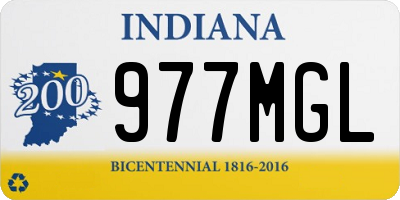 IN license plate 977MGL