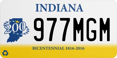 IN license plate 977MGM