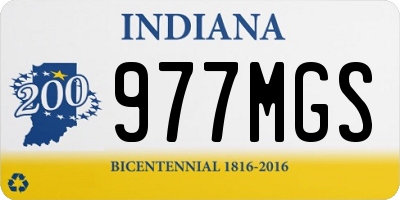 IN license plate 977MGS