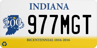 IN license plate 977MGT