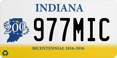 IN license plate 977MIC