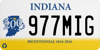 IN license plate 977MIG