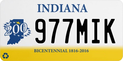 IN license plate 977MIK