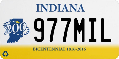 IN license plate 977MIL