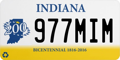 IN license plate 977MIM
