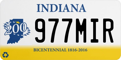 IN license plate 977MIR