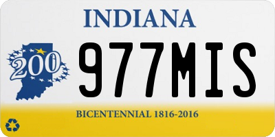 IN license plate 977MIS