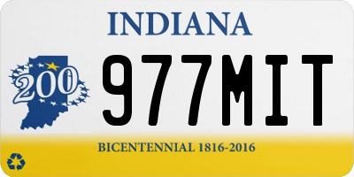 IN license plate 977MIT