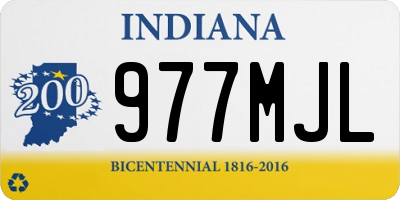 IN license plate 977MJL