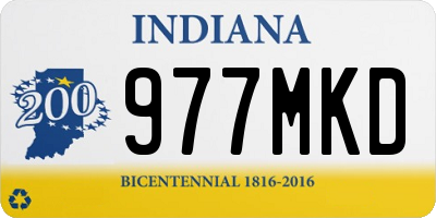 IN license plate 977MKD