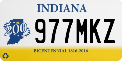 IN license plate 977MKZ
