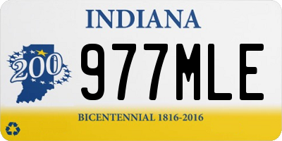 IN license plate 977MLE