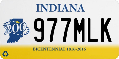 IN license plate 977MLK