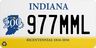 IN license plate 977MML