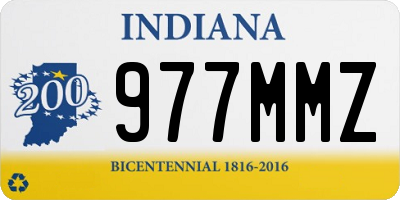 IN license plate 977MMZ