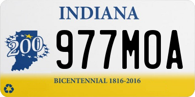 IN license plate 977MOA
